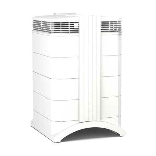 IQAir HealthPro Compact XE - Purificador de aire – Filtración compacta HyperHEPA para habitaciones de hasta 1240 pies cuadrados – Alérgenos, humo, polvo, moho, caspa de mascotas, hecho en Suiza - Large Room - A,Large Room - B,Paquete de 1 #	121.AA.11.02