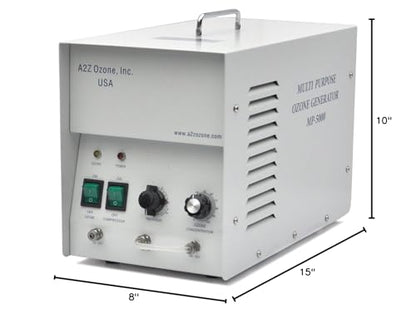 MP - 5000 Generador de ozono, Temporizador ajustable, Tratamiento de ozonador, para uso de agua con conexión de oxígeno opcional, hasta 5000mg/h,