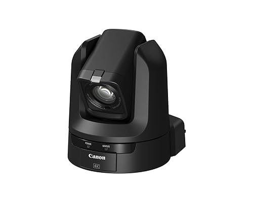 Canon CR-N100 PTZ Cámara (Negro), Zoom óptico de 20x, Video 4K UHD, Producciones Profesionales, Casa de Adoración, Educación, Broadcast, Corporativo MFR #6527C001