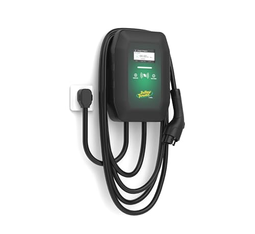 Battery Tender eCharge 48 AMP Cargador EV - Nivel 2 Montado Interior Exterior Estación de Carga Rápida para Vehículos Eléctricos con Cable Flexible de 25 pies NEMA 14-50 - 022-3019-DL-WH