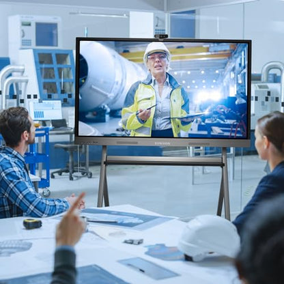 Pizarra inteligente 4K UHD de 55 pulgadas, pizarra blanca electrónica con pantalla táctil, pizarra blanca interactiva para aula y negocios (soporte de pared incluido)