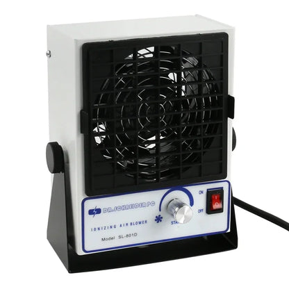 Eliminador estático SL-801D soplador de aire ionizante de CC con función de advertencia ventilador de aire ionizante sopladores ionizadores ESD 110V
