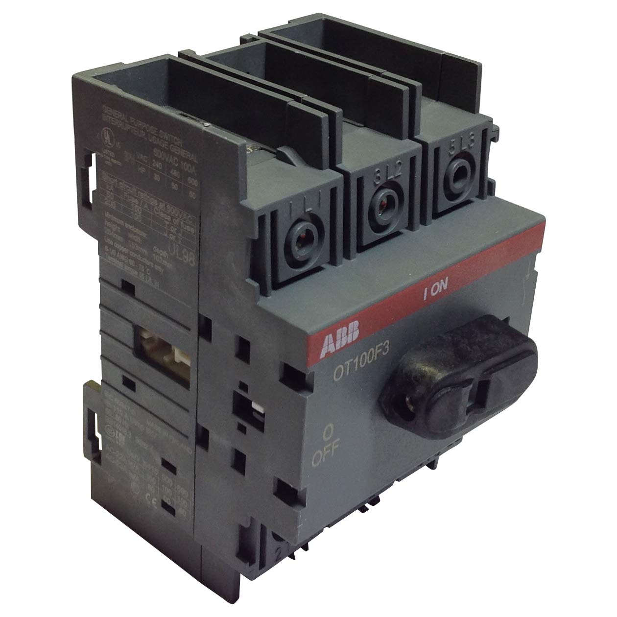 ABB OT100F3 Desconexión no fusionada, 100 amperios, 3 polos