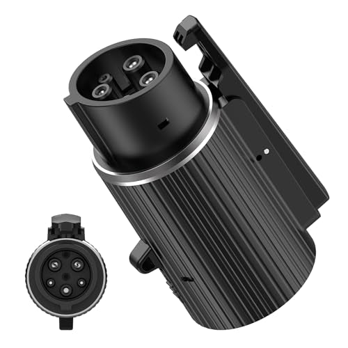 Unitek Adaptador de carga Tesla a J1772 Max 60 Amp 240V apto para todos los J1772 Evs Anti-Drop Lock EV Adaptador de cargador funciona con conectores de pared Tesla de alta potencia AR-P1503A