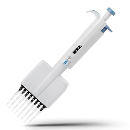 ONiLAB Micropipeta de laboratorio, pipetas multicanal de 8 canales de volumen ajustable, 50-300μl