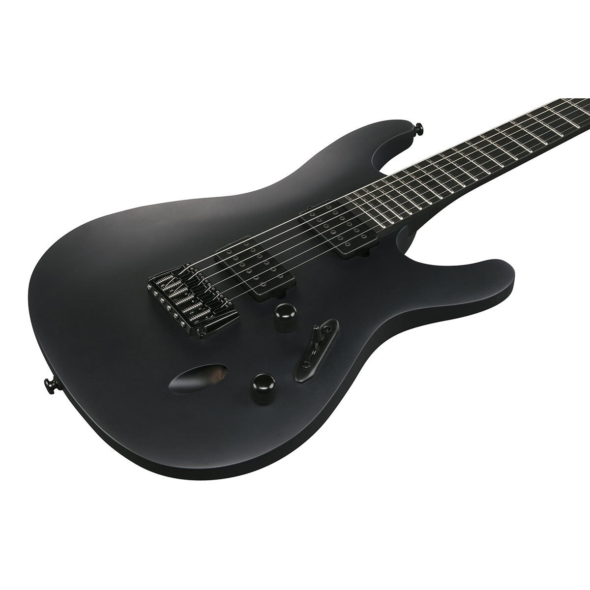 Guitarra eléctrica Ibanez S Iron Label Series S721RB, color negro mate.