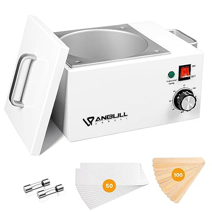 Anbull - Olla de cera grande antiadherente BUT2.5L-I, calentador de cera profesional individual individual para depilación, máquina de encerado fácil de limpiar