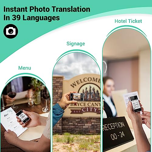 Timekettle, Fluentalk T1 Mini dispositivo de traductor no necesita WiFi, datos móviles globales integrados de 1 año, soporta 40 idiomas y traducción de fotos, traductor de idioma instantáneo para