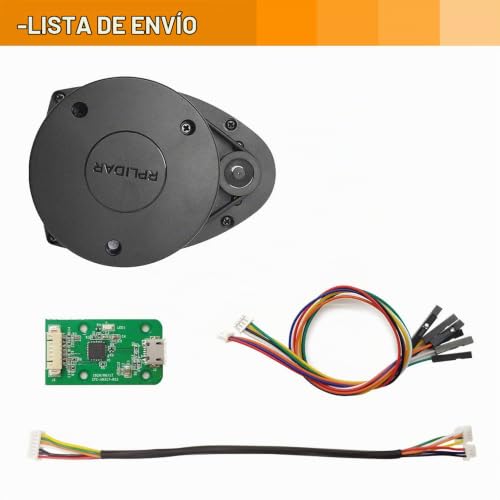 SLAMTEC RPLIDAR A1M8 2D 360 Grados 12 Metros de Radio de Escaneo Sensor LIDAR Escáner para Evitación de Obstáculos y Navegación de Robots