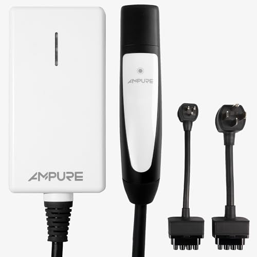 Ampure Go 2 Cargador portátil EV NACS - Nivel 2 de carga rápida, 32A, 240V, enchufe NEMA 14-50, cable de 20 pies, interior/exterior, certificado UL y Energy Star, 5914514A