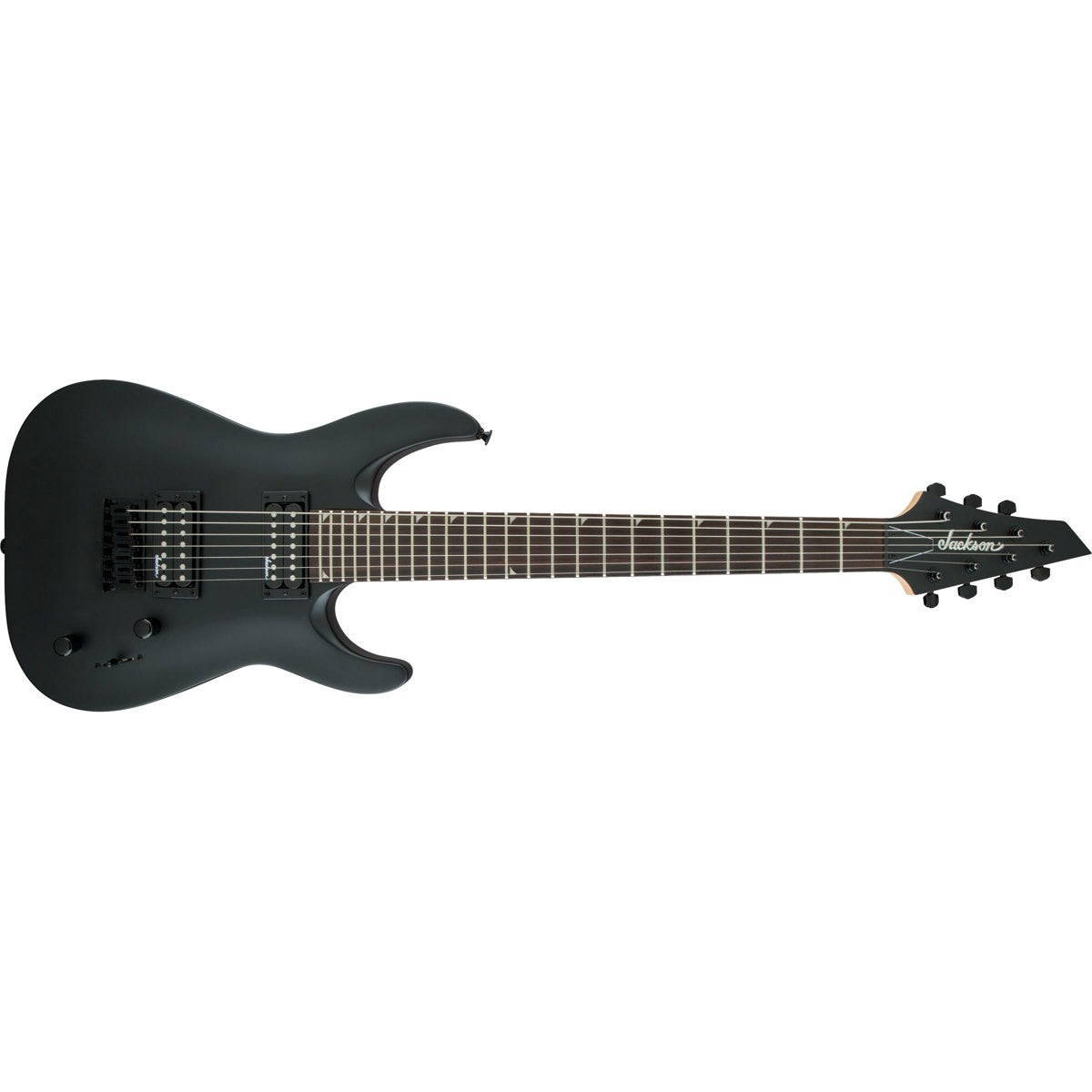 Guitarra eléctrica Jackson JS Dinky Arch Top JS22-7 DKA HT de 7 cuerdas, color negro satinado