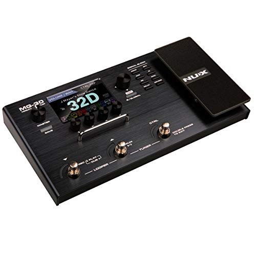 NUX MG-30 Pedal multiefectos para guitarra/bajo/amplificador acústico, procesador de modelado de infrarrojos, algoritmo de caja blanca, enrutamiento EFX, LCD a color de 4 pulgadas, interruptor de pie