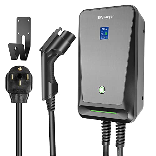 LEFANEV 32A 7.68KW Cargador EV Nivel 2,240V 20ft Cable de carga Estación de carga de vehículos eléctricos con NEMA 14-50 para vehículos eléctricos e híbridos F40-32A-NEMA14-50