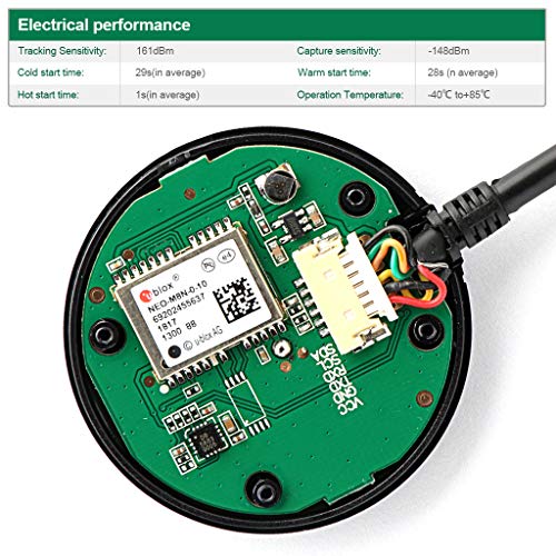 Módulo de brújula GPS+NEO-M8N+ Módulo GPS BDS de precisión APM Control de dron, receptor GPS FPV Control de vuelo Módulo de navegación Pixhawk para APM PIX PX4, compatible con puerto APM I2C MWC