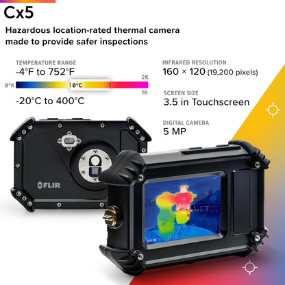 FLIR Cx5 ubicación peligrosa clasificó la cámara de la toma de imágenes térmica con Wifi: cámara infrarroja de alta resolución - 89401-0203