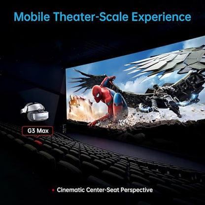 GOOVIS G3 MAX Carry Bundle G3-CC02, 2.5K Micro-OLED Personal Cinema Headset, 1000" IMAX, 120Hz, Blu-ray 3D, Diopter Adjustment +2.0D to -7.0D, IPD 58-74mm, with Custom Protective Travel Case