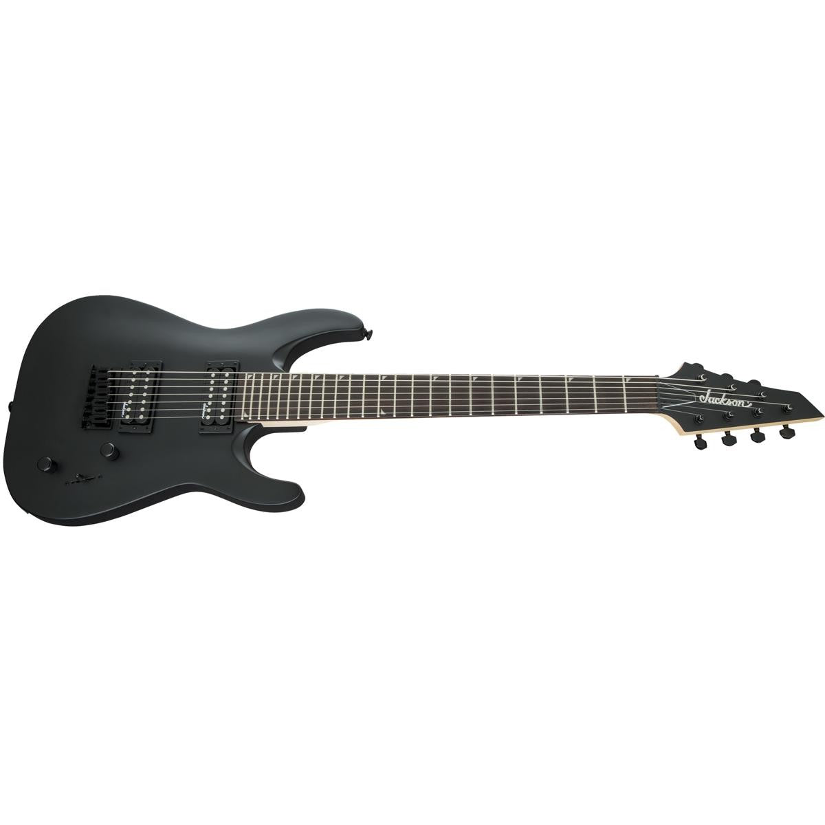 Guitarra eléctrica Jackson JS Dinky Arch Top JS22-7 DKA HT de 7 cuerdas, color negro satinado