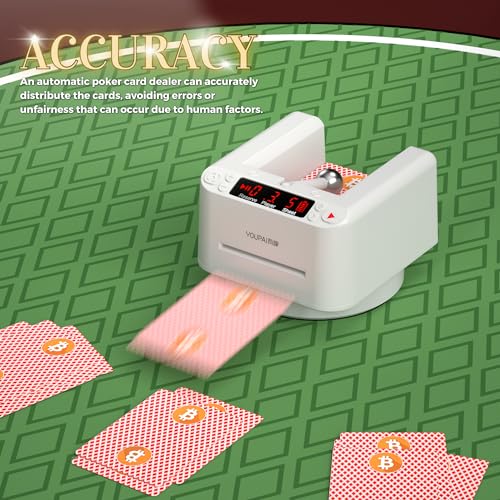 Distribuidor automático de tarjetas, máquina distribuidora de tarjetas giratoria de 360° para UNO Casino Games 2 Decks Card Dealer, accesorios de póquer de mesa de blackjack, dispensador