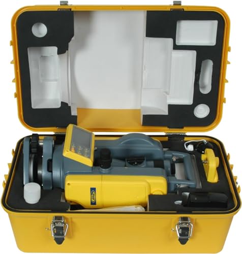 Spectra Precision DET-2 Teodolito digital de 2 arcos de precisión de segundo arco con pantalla LCD dual, compensación de inclinación, resistencia al polvo/agua IP54 y opciones de alimentación