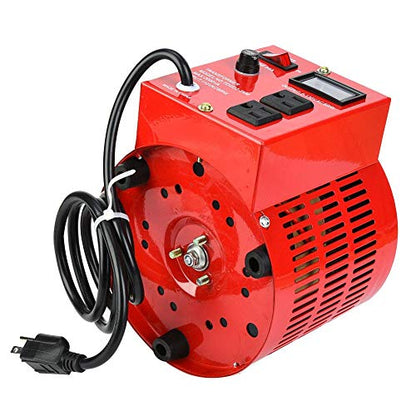 TDGC2-2KM Regulador de voltaje CA Transformador de voltaje CA Salida 0 ~ 130V 20A Convertidor de voltaje de CA monofásico, enchufe de EE. UU. 110V 2000W
