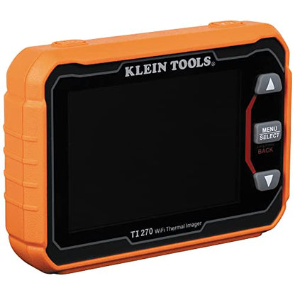 Klein Tools Cámara termográfica recargable TI270, más de 10000 píxeles, transferencia de datos Wi-Fi, 3 paletas, puntos de temperatura alta/baja