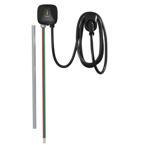 Pass & Seymour Cargador eléctrico de nivel 2 cableado, 48 amperios, estación de carga de automóvil para interiores y exteriores, cable de carga de coche eléctrico de 18 pies, negro - L2EVSE48AC