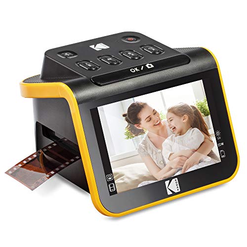 KODAK Slide N SCAN - Digitalizador de escáner de película y diapositivas con pantalla LCD de 5 pulgadas, convierte rápidamente negativos y diapositivas a fotos digitales JPEG de 22 MP, compatible con