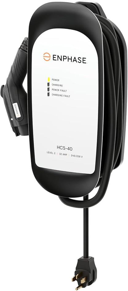 Enphase  Estación de carga de EV HCS-40, 240V, 32A con cable de 25 pies, SEGURIDAD CERTIFICADA, hecho en América 883-01912