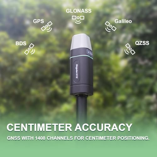 RTK GNSS Equipo de topografía con GPS portátil Rover para topografía, controlador de mano y software de topografía, para construcción y planificación de diseño geodésico o de levantamiento