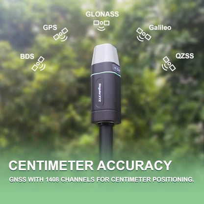 RTK GNSS Equipo de topografía con GPS portátil Rover para topografía, controlador de mano y software de topografía, para construcción y planificación de diseño geodésico o de levantamiento