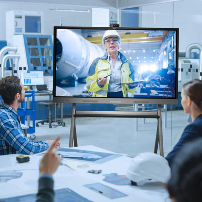 Pizarra inteligente 4K UHD de 55 pulgadas, pizarra blanca electrónica con pantalla táctil, pizarra blanca interactiva para aula y negocios (soporte de pared incluido)