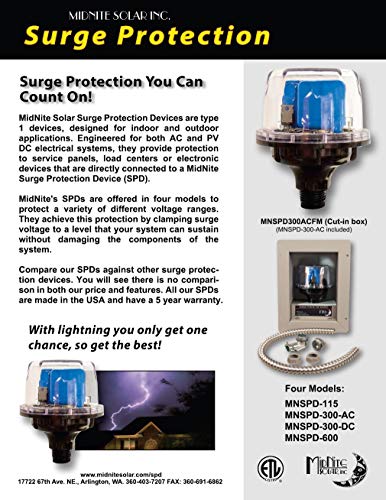 MidNite Solar Dispositivo de protección contra sobretensiones MNSPD-300-AC