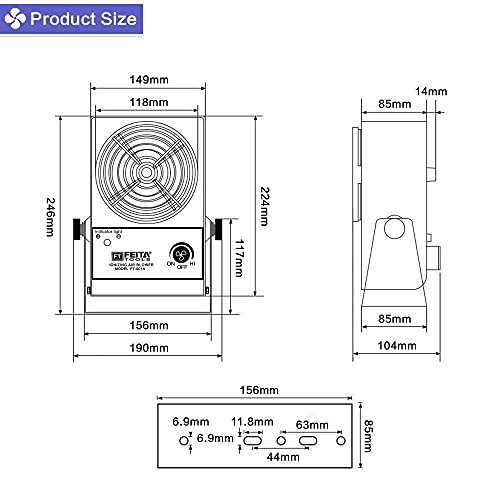 Soplador de aire ionizador ESD ionizador Soplador de aire ionizante de escritorio Eliminador estático Ventilador ionizado antiestático AC110V