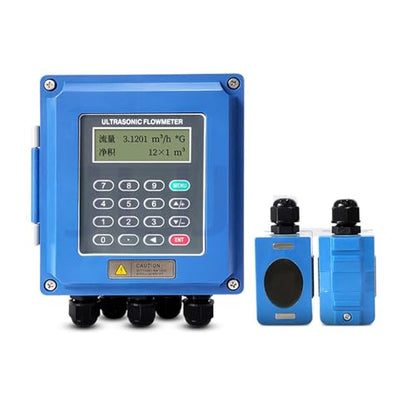 Caudalímetro ultrasónico de montaje en pared TUF-2000B con transductor de flujo (modelos TS-2, TM-1 o TL-1) para tuberías de cobre/PVC (DN50-DN700 mm); baja tasa de error, apto para uso en exteriores (modelo TM-1, DN50-700)
