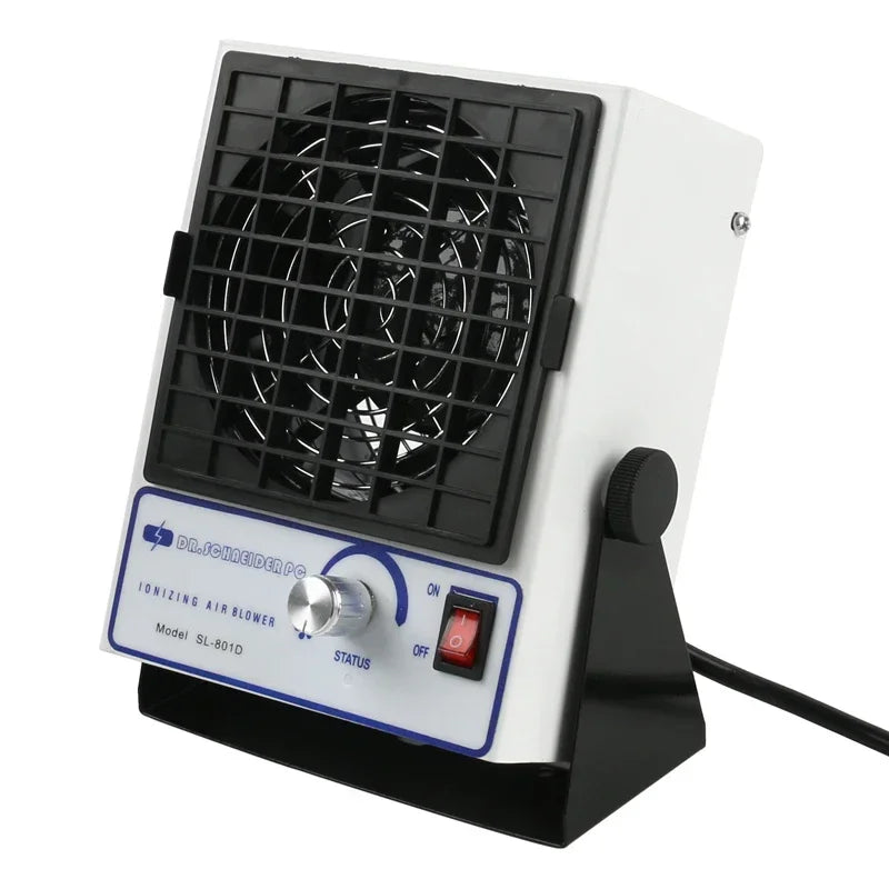 Eliminador estático SL-801D soplador de aire ionizante de CC con función de advertencia ventilador de aire ionizante sopladores ionizadores ESD 110V