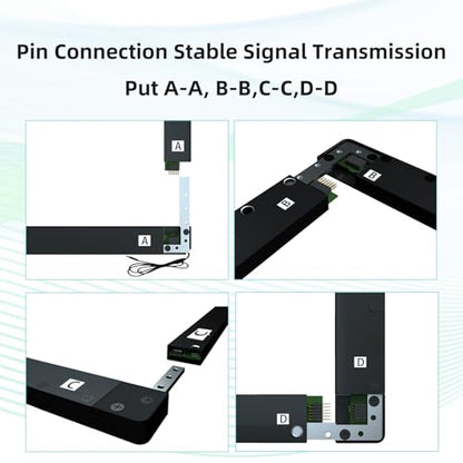 Marco de pantalla táctil infrarroja de 32 pulgadas - Panel táctil interactivo IR de 20 puntos para monitor marco de TV, pizarra blanca