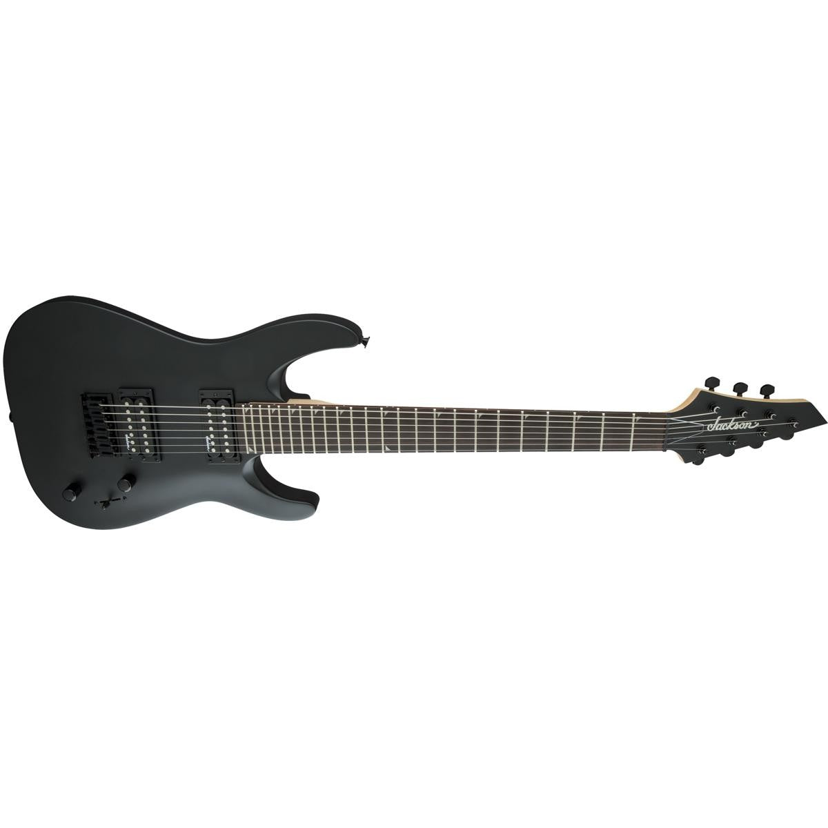 Guitarra eléctrica Jackson JS Dinky Arch Top JS22-7 DKA HT de 7 cuerdas, color negro satinado