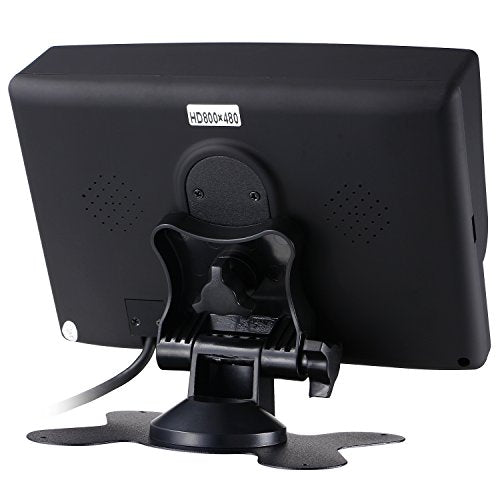 DALLUX Kit de cámara de respaldo para vehículo, cámara de visión trasera con monitor de 7 pulgadas + cable de cámara de 4 pines para autobús/camión/furgoneta/remolque/autocaravana/autocaravana/motor casa/camioneta/vehículo resistente (12V-24V)