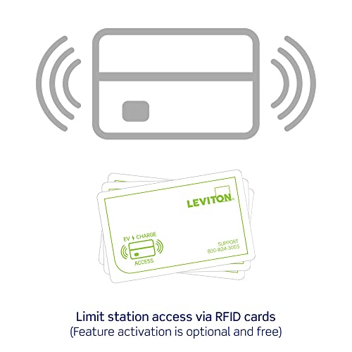 Leviton Tarjeta de control de acceso a la estación de carga adicional (RFID) ERFID 078477877647