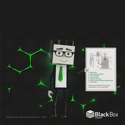 Cargador EV BLACKBOX 240V 125A a 200A Service– No requiere actualización del panel eléctrico o actualización de servicio. Permite 240 voltios hasta 48 amperios (60A) EV velocidad de carga rápida EV ‎EVEMS240-200