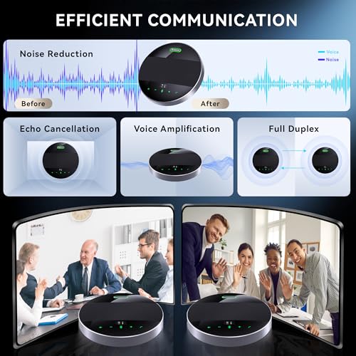 Tenveo MagiCall-EX - Altavoz Bluetooth para conferencias, cadena de margarita/uso solo hasta 30 asistentes, micrófono Bluetooth/inalámbrico/USB - TEVO-M5B-EX