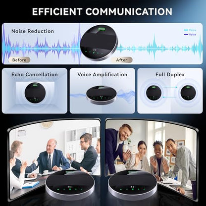 Tenveo MagiCall-EX - Altavoz Bluetooth para conferencias, cadena de margarita/uso solo hasta 30 asistentes, micrófono Bluetooth/inalámbrico/USB - TEVO-M5B-EX