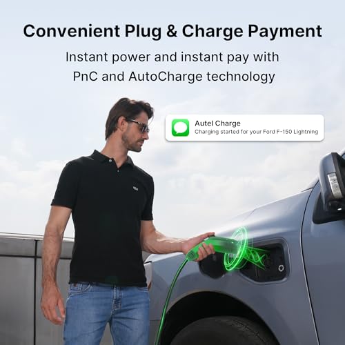 Autel MaxiCharger - Cargador de vehículo eléctrico (EV) nivel 2, hasta 80 amperios, compatible con OCPP, nube integrada con IA, interior/exterior, habilitado para 4G/Wi-Fi/Wi-Sol, AC PRO Business #UW19LJ02