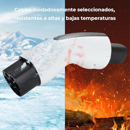 Adaptador Tesla a GB/T, Convertidor de Carga EV 7KW 32A, Compatible con BYD/JAC y Otros Vehículos Eléctricos con Conector GB/T, Bloqueo de Seguridad, Accesorios para Auto Eléctrico
