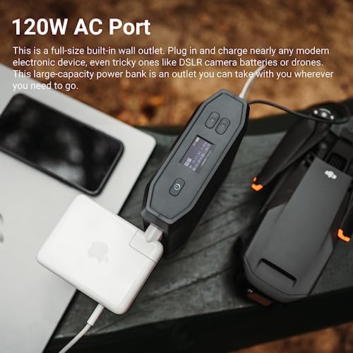 Omni Ultimate+ 38,400 mAh/142 Wh AC/DC/USB-C - Cargador portátil profesional de capacidad máxima aprobado por la FAA para portátiles, cargador universal para todos los dispositivos, solución de alimentación apta para viajes