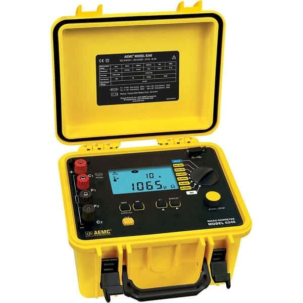 AEMC 6240 10-Amp Micro-Ohmmeter, 1µ Ohms a 400 Ohms