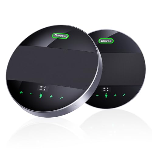 Tenveo MagiCall-EX - Altavoz Bluetooth para conferencias, cadena de margarita/uso solo hasta 30 asistentes, micrófono Bluetooth/inalámbrico/USB - TEVO-M5B-EX