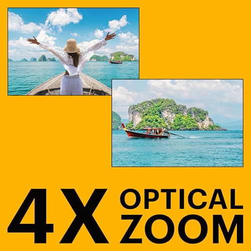 KODAK PIXPRO WPZ2 - Cámara digital resistente al agua de 16 MP 4X zoom óptico de 2.7 pulgadas, LCD Full HD, MFR: WPZ2-RD