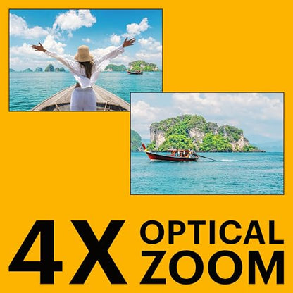 KODAK PIXPRO WPZ2 - Cámara digital resistente al agua de 16 MP 4X zoom óptico de 2.7 pulgadas, LCD Full HD, MFR: WPZ2-RD