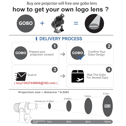 Proyector GOBO con logotipo LED de 120 W, Ip67, luz de efecto DJ impermeable, incluye GOBO de vidrio personalizado gratuito para proyectar imagen para hotel, empresa, tienda, boda,